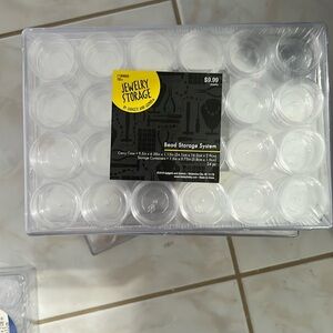 24 Clear Bead Storage Containers in a case.
